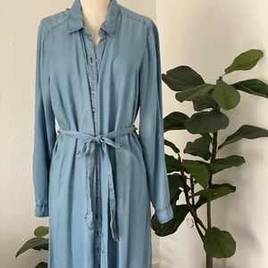 Jean midi length dress